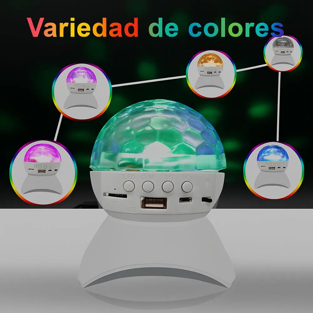 Lámpara Disco LED Recargable: transforma cualquier espacio en una fiesta al instante