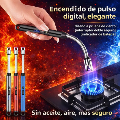 Encendedor Eléctrico Recargable USB – Encendido Seguro Y Confiable Sin Gas Ni Viento
